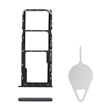 Imagem de BESJMYT Substituição da bandeja do cartão SIM para Samsung Galaxy A22 5G (versão SIM único) Suporte de compartimento de cartão cinza adaptador com ejetor de agulha para A22 5G A226B A226BR