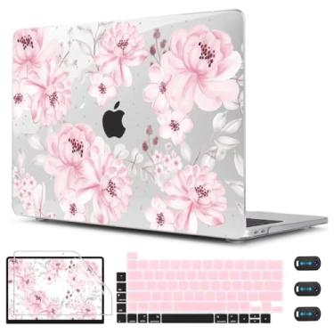 Imagem de CISSOOK Compatível com MacBook Pro de 13 polegadas, capa M2 M1 Chip versão 2025-2016, modelo A2338, A2251, A2289, A2159, A1989, A1706, com Touch Bar, capa rígida de plástico + capa de teclado, linda