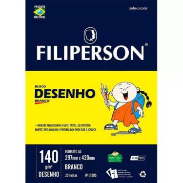 Imagem de Papel Para Desenho A3 Branco 140G/M2 - Filiperson