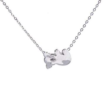 Imagem de Colar feminino com pingente de animal de espírito de estanho com envelope de presente da Shag Wear Prata