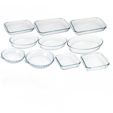 Imagem de Jogo da Marinex Conjunto de Travessas 7 peças Variadas em Vidro Temperado próprias P/Forno