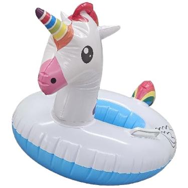 Imagem de Boia Inflável 3D Unicórnio Com Assento e Apoio para os Pés - Resistente - Certificado Inmetro