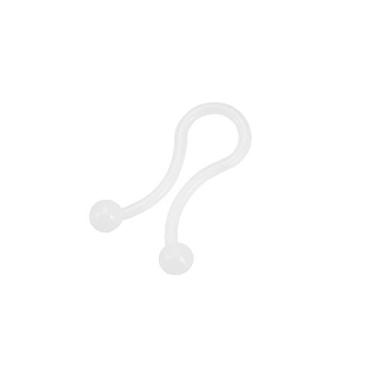 Imagem de uxcell Cabo de trava de torção de nylon em forma de U Salve Local 7,3 mm Diâmetro Branco 100 peças