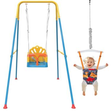 Imagem de Balanço infantil dobrável 2 em 1 (azul)