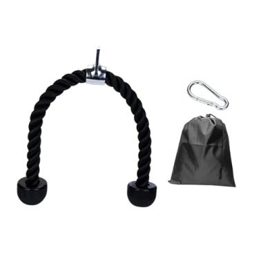 Imagem de YIJU Bíceps tríceps corda de tensão torcida puxar para baixo corda de nylon anti -deslizamento fixação de cabo para equipamento de ginástica ombro, Loop de Elevação de Metal