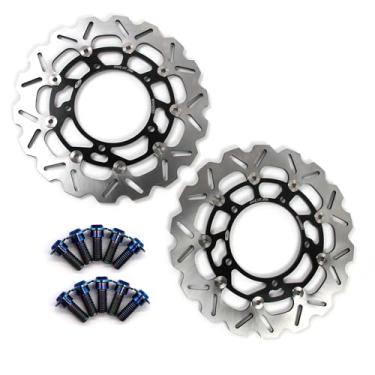 Imagem de Discos de freio dianteiros flutuantes com parafusos de montagem para Suzuki GSX650F 98-12, DL650 VSTROM 650 07-12 ABS 07-21, GSF Bandit 650 06-12, GSX-S750 15-16 ABS 19-21, DL V-STROM 10000 ABS 14 48
