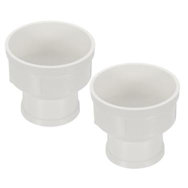 Imagem de PATIKIL Redutor de duto de 10 a 7,6 cm, 2 peças de adaptador de aumento de tubo de PVC para dutos de tubo de fluxo de ar para dutos de ventilação DWV (dreno, resíduos e ventilação), branco