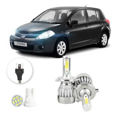 Imagem de Lampadas Led Nissan Tiida 2007 A 2010 H4 20000lm - V10, Branco
