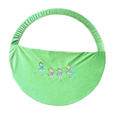 Imagem de simhoa Ginástica Hoop Tote, organizador de equipamentos, bolsa de argola de exercícios, bolsa de anel da pista de obstáculos para show, concerto de, Green and L