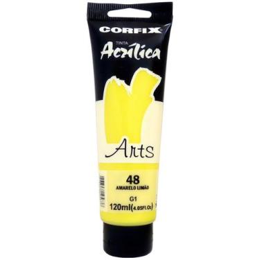Imagem de Tinta Acrílica Arts Corfix 120ml G1 - 85120, 048 - AMARELO LIMAO