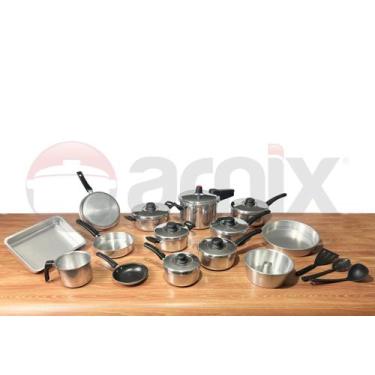 Imagem de Conjunto de Panelas 17 peças com Panela de Pressão 4,5L Completo - Arn