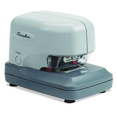 Imagem de Swingline Grampeador elétrico, alto volume, capacidade para 30 folhas, grampeamento sem complicações, inclui 5000 grampos, cinza (69001)