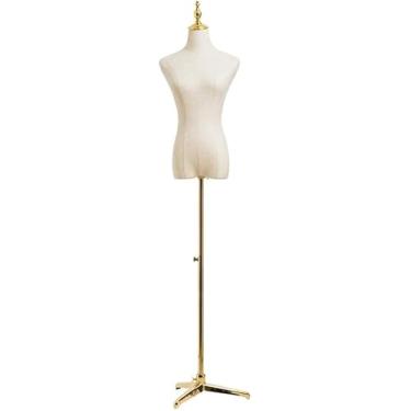 Imagem de CUTPOIY Suporte de manequim de tronco, manequins femininos, vestido de manequim feminino, forma torso, perfeito para exibir roupas/vendas on-line, leve e facilmente (sem braços)