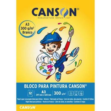 Imagem de Bloco para Educação Artística Pintura Infantil A3 300G 12 Folhas Canso
