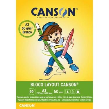 Imagem de Bloco para Educação Artística Layout A3 60G 50 Folhas - Canson