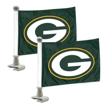 Imagem de FANMATS Conjunto de 2 bandeiras da NFL Green Bay Packers da ProMark em estilo embaixador, cor da equipe, tamanho único