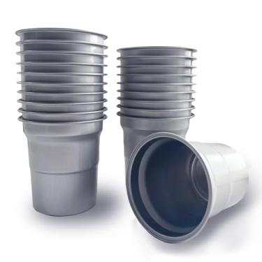 Imagem de Heiboa 20 pçs/conjunto de copos de festa recicláveis, 473 ml, lavável na lava-louças, copo de alumínio reutilizável e descartável, caneca de café de cerveja para festa, acampamento, suprimentos ao ar