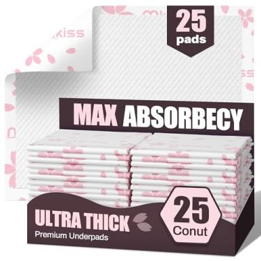 Imagem de MKISS Absorventes Para Incontinência De Alta Resistência, 76 Cm X 91 Cm, 25 Unidades - Descartáveis Cama, Resistentes A Rasgos, Adultos, Crianças, Idosos E Cuidados Domiciliares