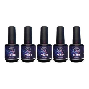Imagem de Kit 5 Primer Lirió Unhas Gel Acrigel Fibra Led Uv Porcelana - Mr Venda