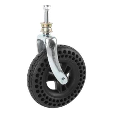 Imagem de Garosa Roda de Rodízio Durável de 7 Polegadas Com Textura Não Deslizante para Capacidade de Carga de 75 Kg - Rolamento Suave, Material de Borracha TPE, Parte de Substituição para Carrinhos, Adequado