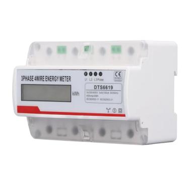 Imagem de WALFRONT 3 Fase 4 Medidor de Energia do Fio 7p Medidor Elétrico KWH 230 400V Eletricidade Com Monitor KWH de Exibição LCD