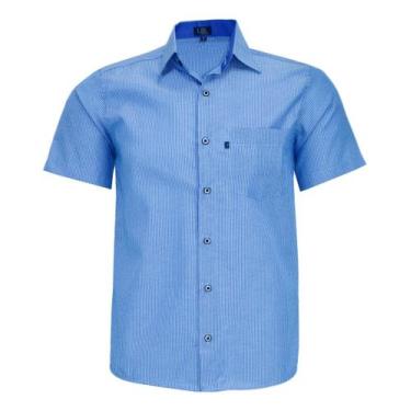 Imagem de Camisa Listrada Manga Curta Lbl Com Bolso Não Amassa 3022, Cor 08, 1