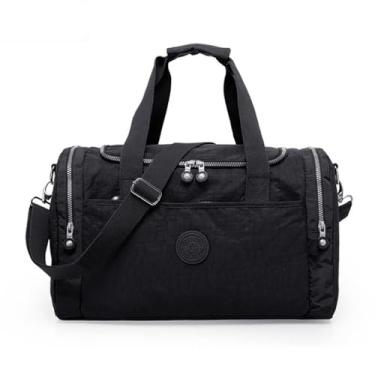 Imagem de Bolsa De Mão Mala Dobrável Academia Praia Dia A Dia Esportiva Viagem Feminina Masculina(Preto)