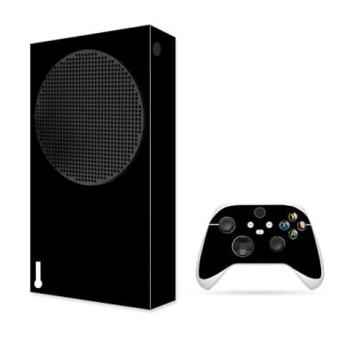 Imagem de Adesivo de película compatível com Xbox Series S, conjunto completo de vinil, capa adesiva preta para console de jogos e controle
