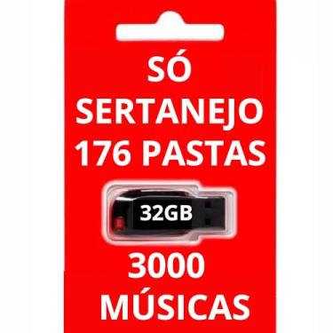 Imagem de Pen Drive 32GB Gravado Só com Músicas Sertanejas – 176 Pastas e 3.000 Faixas Aproveite um acervo completo com o melhor do sertanejo!