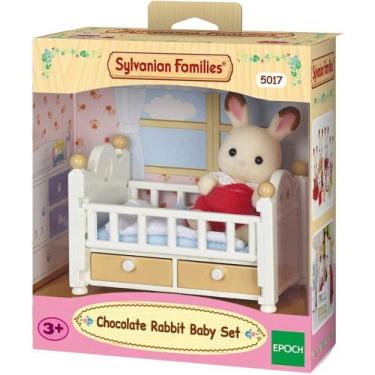 Imagem de Bebê Coelho Chocolate e Cama Sylvanian Families Epoch 