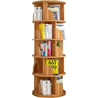 Imagem de Estante Giratória De 4/5/6 Camadas Para Uso Doméstico Forte Capacidade De Carga Espaço De Armazenamento Suficiente Seguro E Durável, Wood Colour, 160 * 40cm