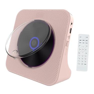 Imagem de Generic Reprodutor doméstico, cd, mp3 player, recarregável, com alto-falantes, reprodução usb, display led, áudio doméstico, desktop, rádio portátil compacto, Rosa