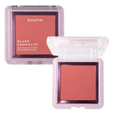 Imagem de Blush Compacto Ruby Rose Textura Acetinada Bl40 7,3g