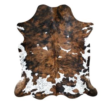 Imagem de RODEO Tapete de couro de vaca tricolor superior tamanho 1,8 x 2,1 m TR6X7
