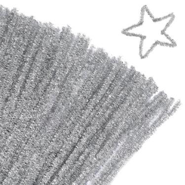 Imagem de Limpadores de cachimbo Giwrmu Silvery Chenille Stem 100 peças