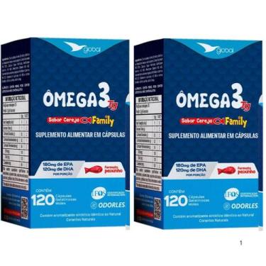 Imagem de Suplemento Alimentar Kit 2 Ômega 3 TG Family 18 EPA 12 DHA 120 Cap - G
