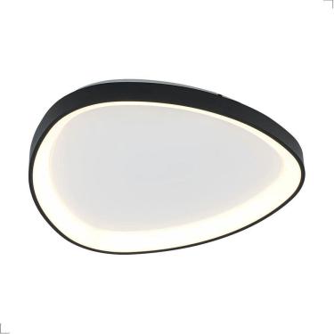 Imagem de Luminária Plafon Teto Seixos Moderno Sobrepor 33W Preto Led