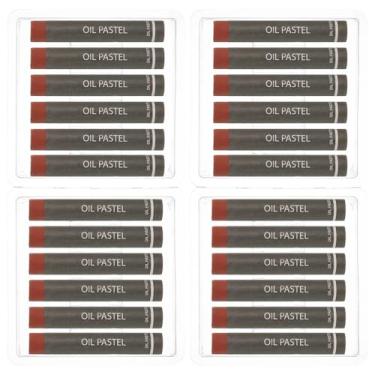 Imagem de PATIKIL Pastéis de óleo marrom, 24 peças de giz de cera de óleo macio, pastéis cremosos, materiais de arte em bastão para pintura de arte, desenho, mistura de graffiti para iniciantes e artistas