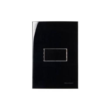 Imagem de Interruptor Simples MarGirius Sleek 10A com Placa 4x2 Preto Ebony, Pre