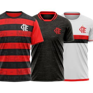 Imagem de Kit 3 Camisas Flamengo - Shout + Exhibit + Approval - Masculino - Braz