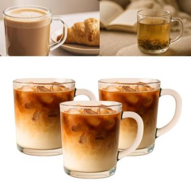 Imagem de Jogo Canecas de Vidro 220ml Original Line Xícara de Café Chá Transpare
