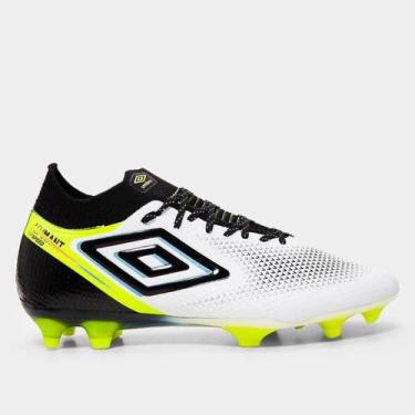 Imagem de Chuteira Campo Umbro Adamant Top Speed Pro Unissex, Branco, Preto, 40
