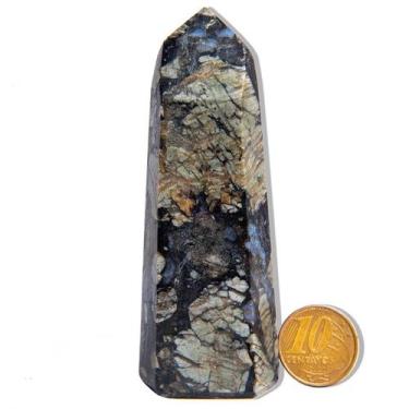 Imagem de Ponta Riolita Azul Pedra Natural 9 a 10cm 100 a 150g Tipo B - Cristais