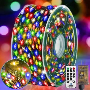 Imagem de Luzes de fadas de Natal KNONEW 203FT 600 LED multicoloridas