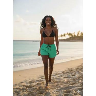 Imagem de Shorts Feminino Esportivo Saída de Praia Piscina em Tactel - Sevile, V