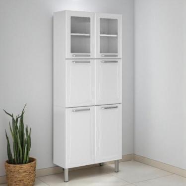 Imagem de Paneleiro em Aço 6 Portas 2 Portas de Vidro 70cm Tarsila Itatiaia