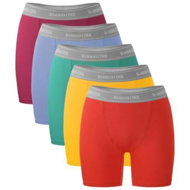 Imagem de Cuecas boxer masculinas Bamboo Cool Women, pacote com 5
