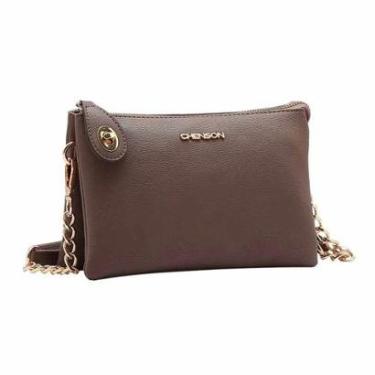 Imagem de Bolsa Feminina Original Transversal Chenson 84932 Marrom-Feminino
