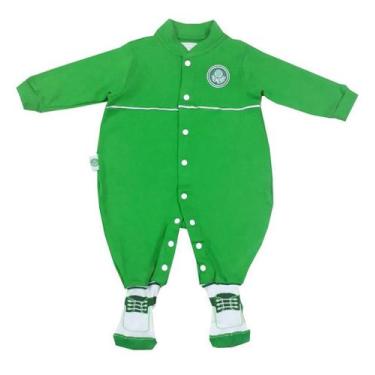 Imagem de Macacão Bebê Palmeiras Longo Chuteira Oficial - Revedor, P