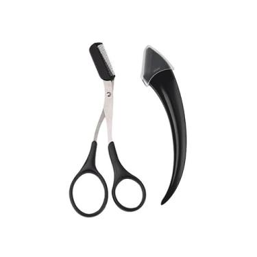 Imagem de 1 aparelho de barbear para sobrancelhas Crescent amigável para micro - Remoção manual de pelos à distância, preto